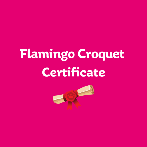 Flamingo Croquet Certificate